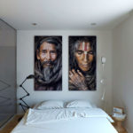 Yatak odası duvar dekor portreleri