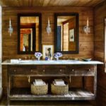 Tủ gỗ trong nội thất phòng tắm