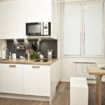 Organization of kitchen space in odnushka