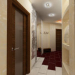 Zoning the corridor with ceramic tiles