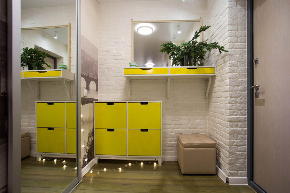 Koridor iç sarı mobilya
