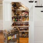 Arrangement of a pantry under the stairs