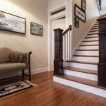 Dark balusters stairs in a classic style