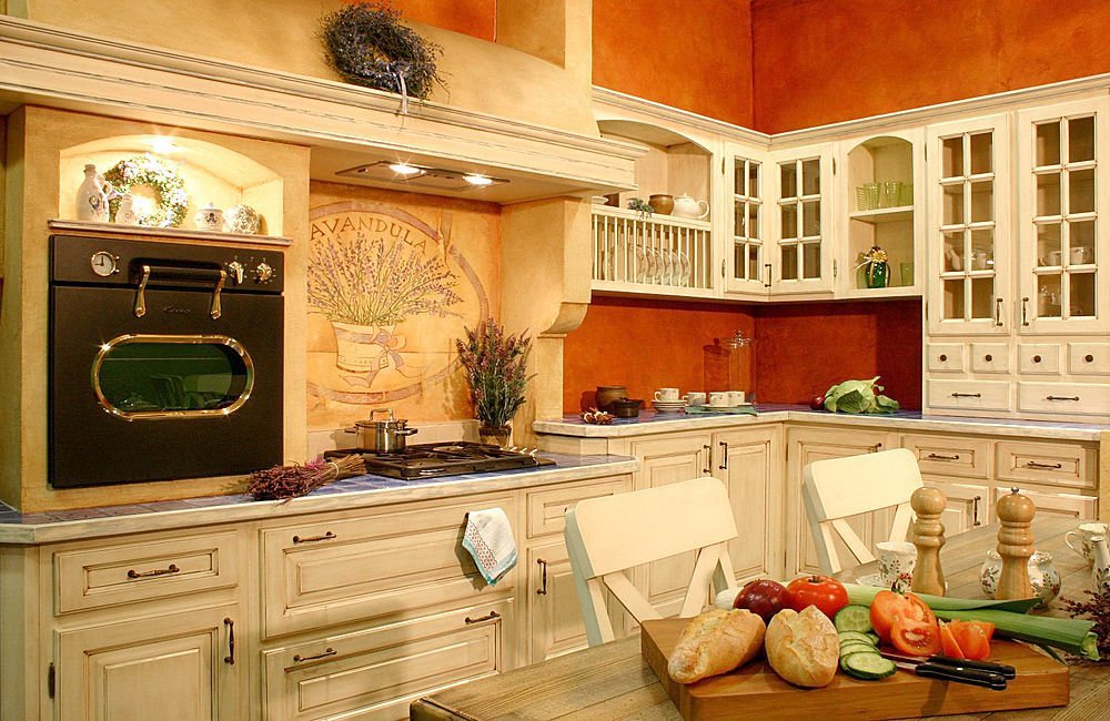 Rustik tarzda ahşap mutfak mobilyaları