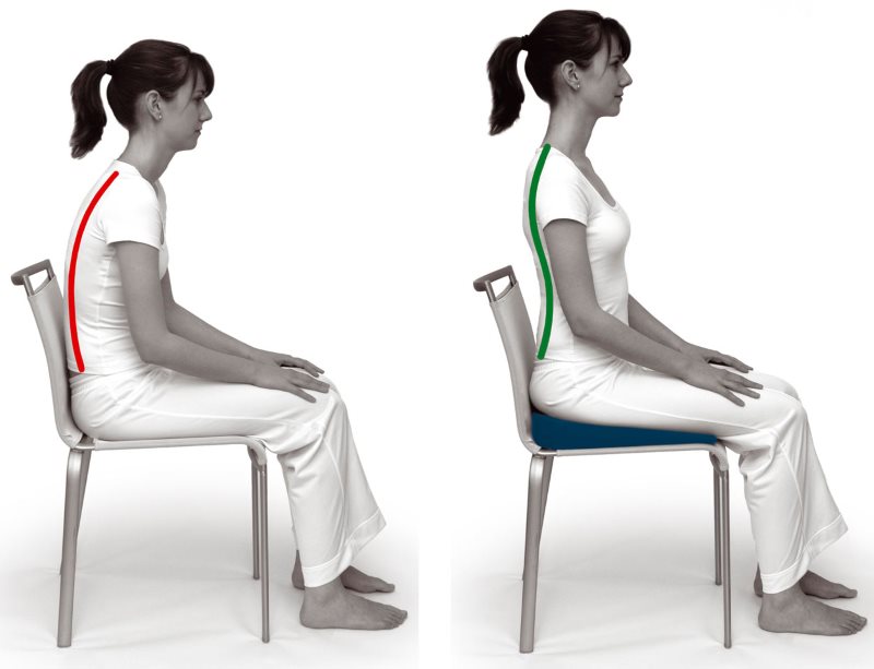 Correction de la posture avec oreiller orthopédique