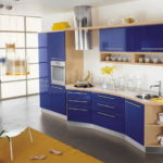 المطبخ الأزرق من Art Nouveau MDF