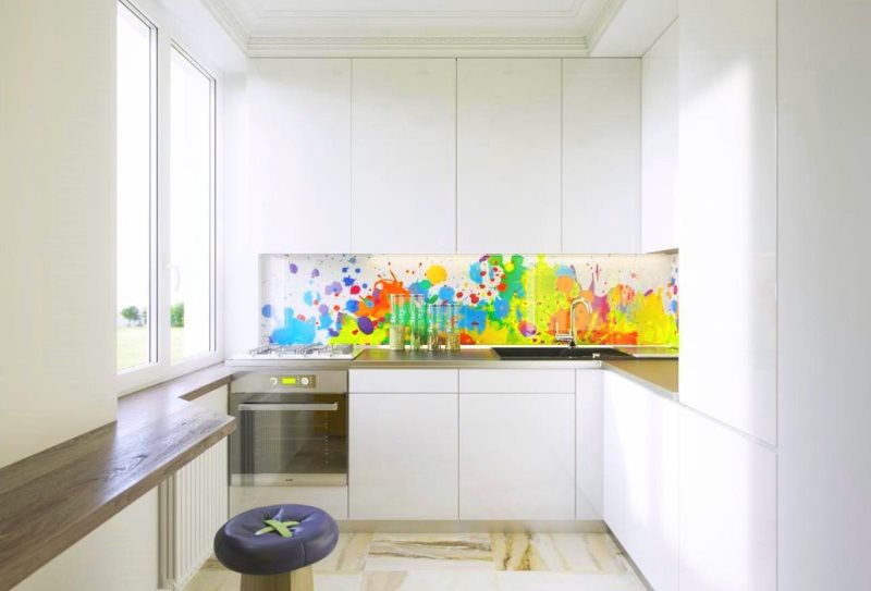 Impression photo colorée sur un tablier de cuisine
