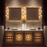 Éclairage de salle de bain de style arabe