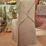 Mutfak sandalyesi için kalın gri kumaş sandalye örtüsü