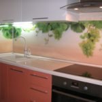 Panel ev mutfağında fotoğraf baskısı ile akrilik önlük