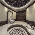 Design d'intérieur de salle de bain de style turc
