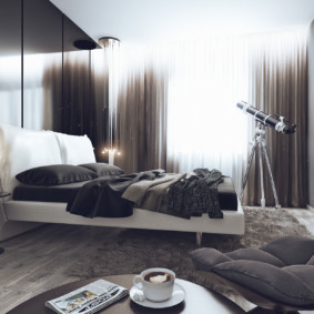 siyah ve beyaz yatak odası fotoğraf tasarımı