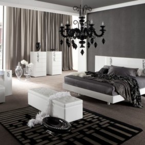 siyah ve beyaz yatak odası fikirleri inceleme