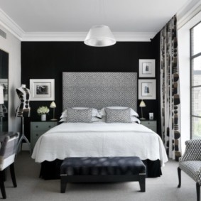 siyah ve beyaz yatak odası fotoğrafları