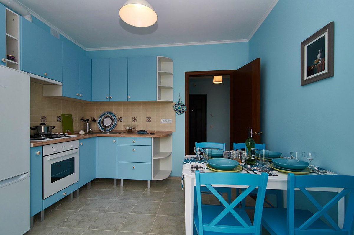لون الجدران في المطبخ الديكور الصورة