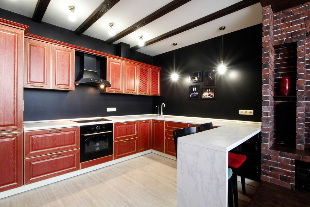 Mutfaktaki duvarların rengi fotoğraf seçenekleri