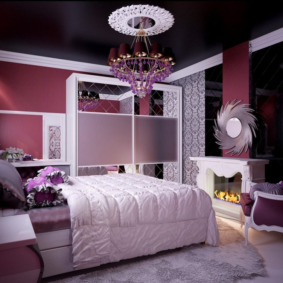 ภาพถ่ายห้องนอนสีม่วง