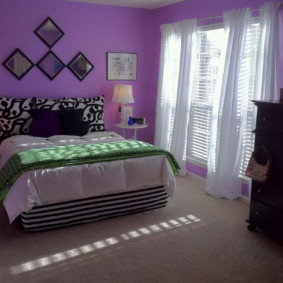 ตัวเลือกภาพห้องนอนสีม่วง