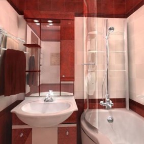 Reka bentuk bilik mandi moden di sebuah rumah panel
