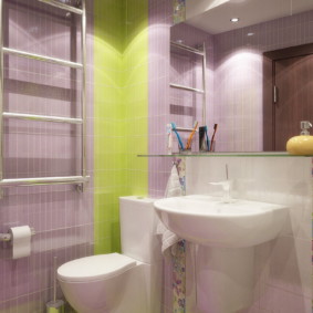 تصميم حوض الاستحمام المضغوط بألوان الباستيل