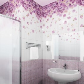 Lilac tile with color transition effect