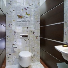 Tuvalet duvar kahverengi panelleri