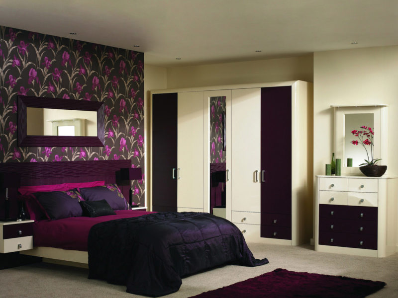 แนวคิดการออกแบบห้องนอนสีม่วง