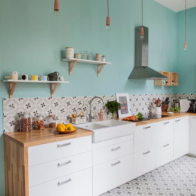mutfak tasarım fikirleri duvar rengi