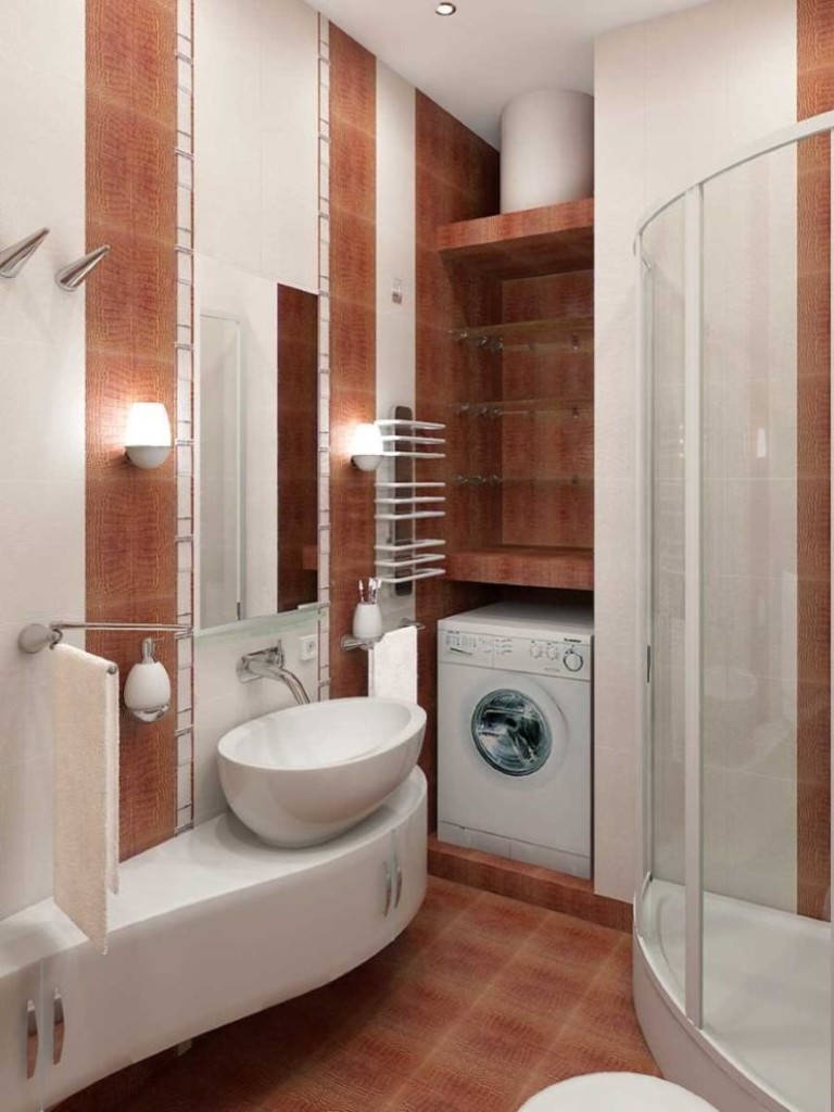 Ruskea laatta kylpyhuoneen lattialla 2 neliömetriä