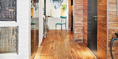 laminate on the wall in the hallway decor ideas
