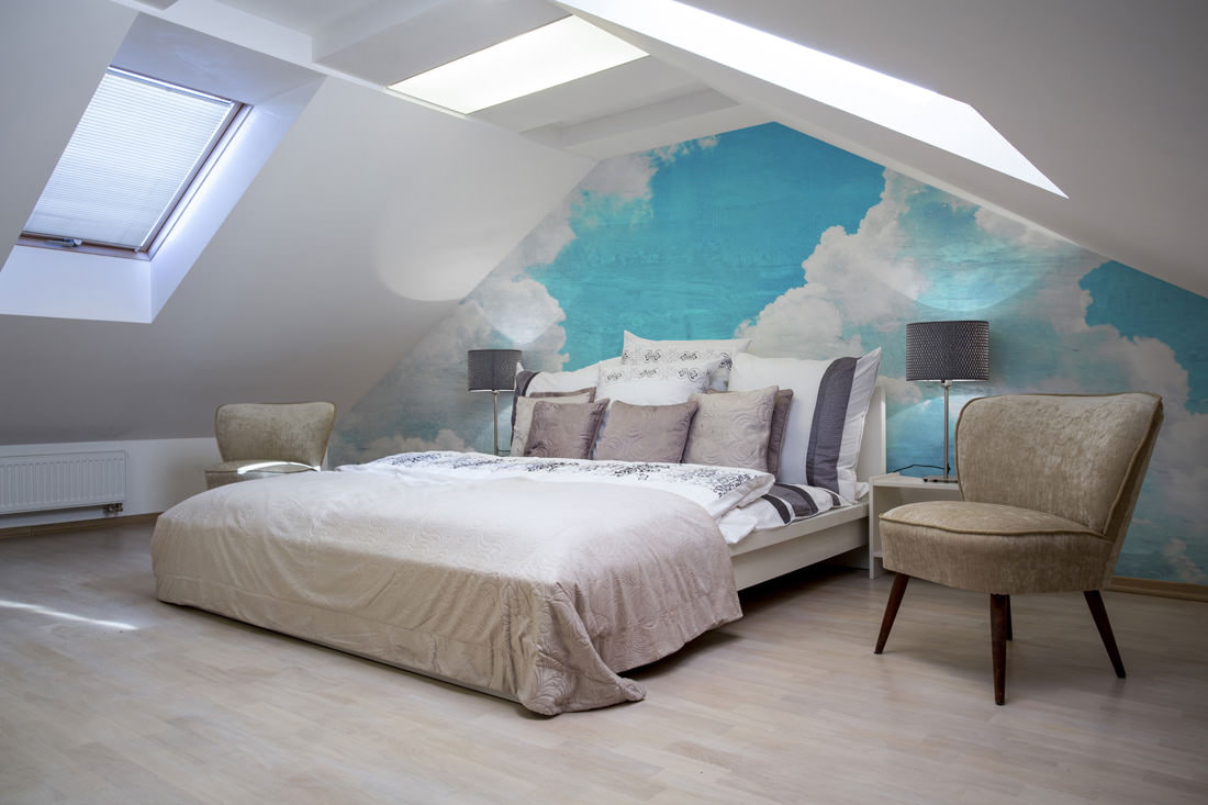 tavan yatak odası tasarım fotoğraf