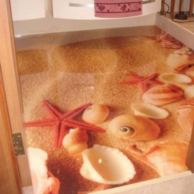 Coquillages et étoiles pour l'impression de photos dans la salle de bain