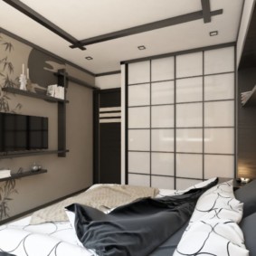 dormitor mic în stil japonez