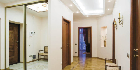 photo de conception d'éclairage de couloir