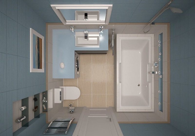 Projet de conception d'une salle de bain combinée à Khrouchtchev