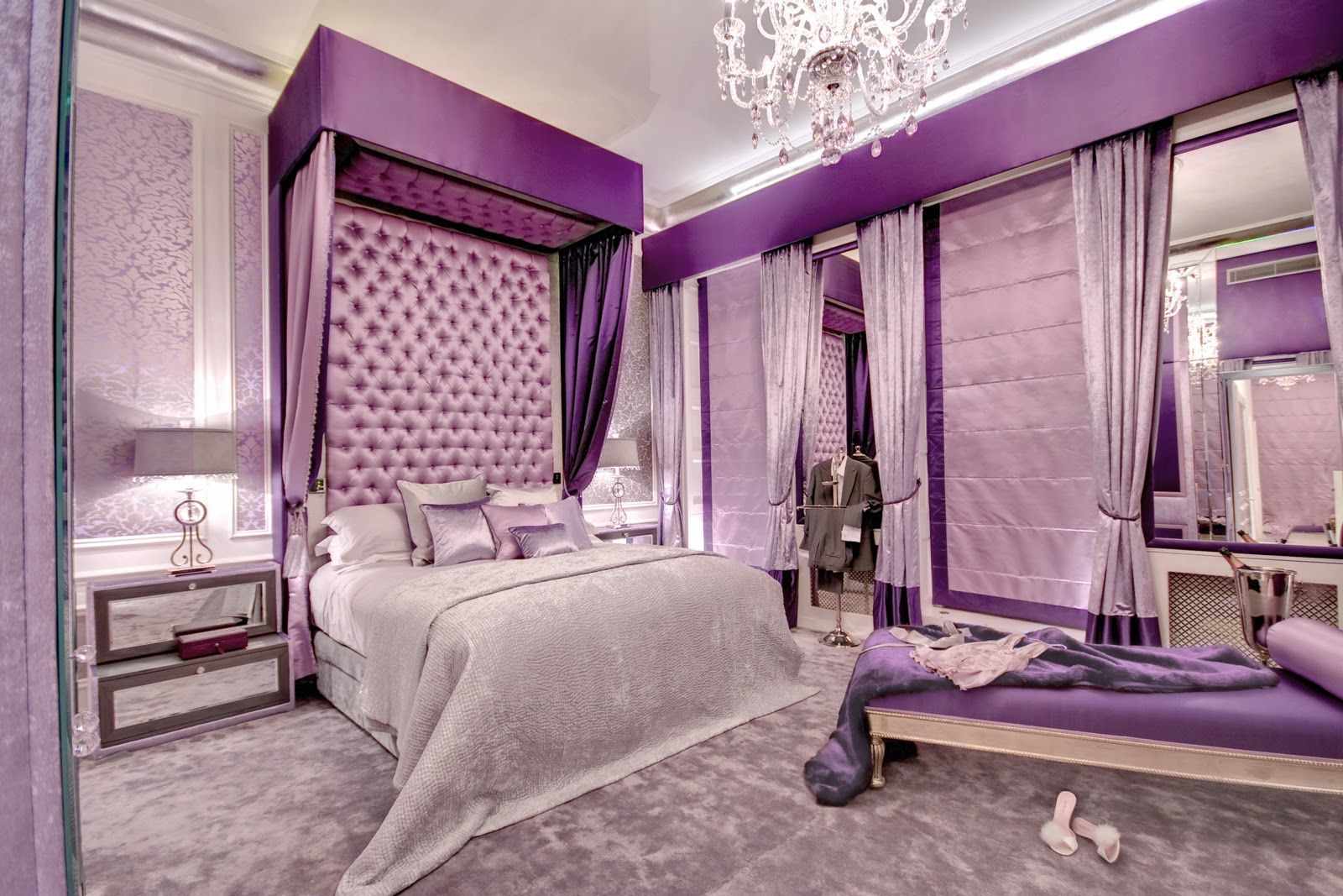 chambre violet clair