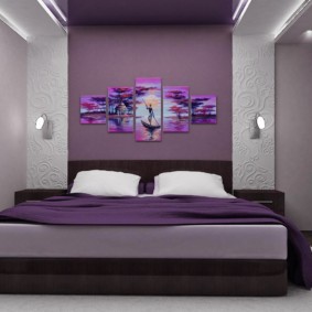 أفكار تصميم غرفة نوم أرجواني
