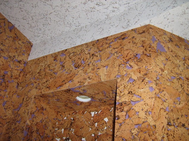 Cork trần trong nội thất của nhà vệ sinh