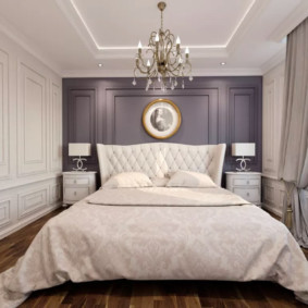 neoklasik yatak odası gri