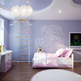 leylak yatak odası fotoğraf dekorasyon