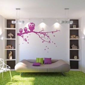 photo de décoration de chambre lilas