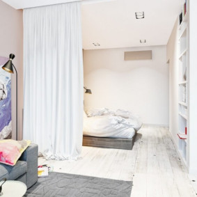 yatak odası-oturma odası 18 metrekare dekor fikirleri