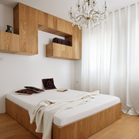 armoires sur le lit dans les idées de décoration de la chambre