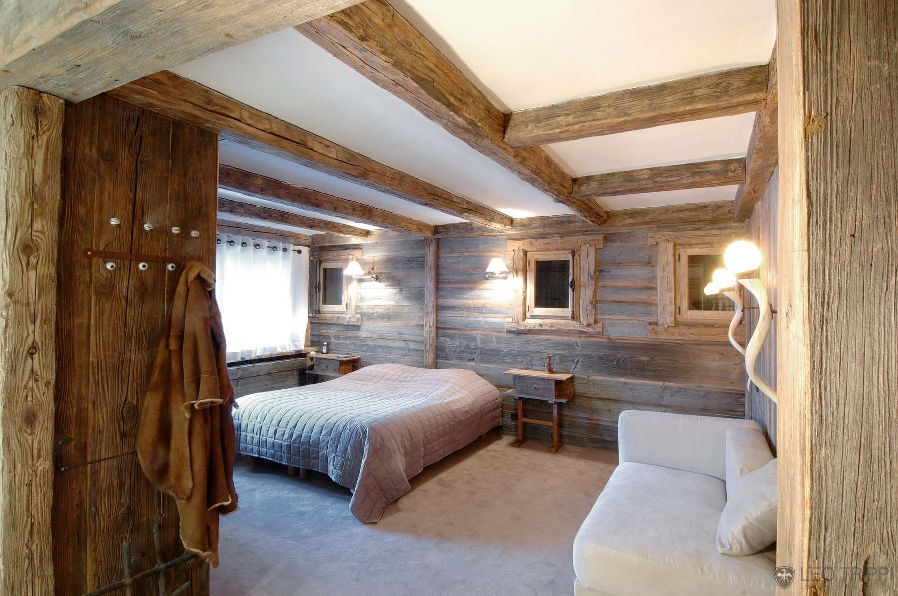 dağ evi tarzı yatak odası tasarımı