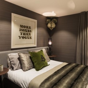 kahverengi yatak odası tasarımı