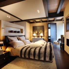 kahverengi yatak odası tasarım fikirleri