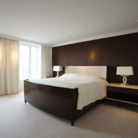 kahverengi yatak odası tasarım fotoğraf