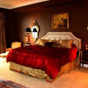 kahverengi yatak odası iç fotoğraf