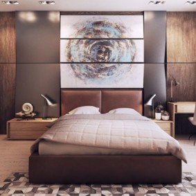 kahverengi yatak odası fotoğraf dekorasyon