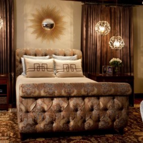 kahverengi yatak odası dekor